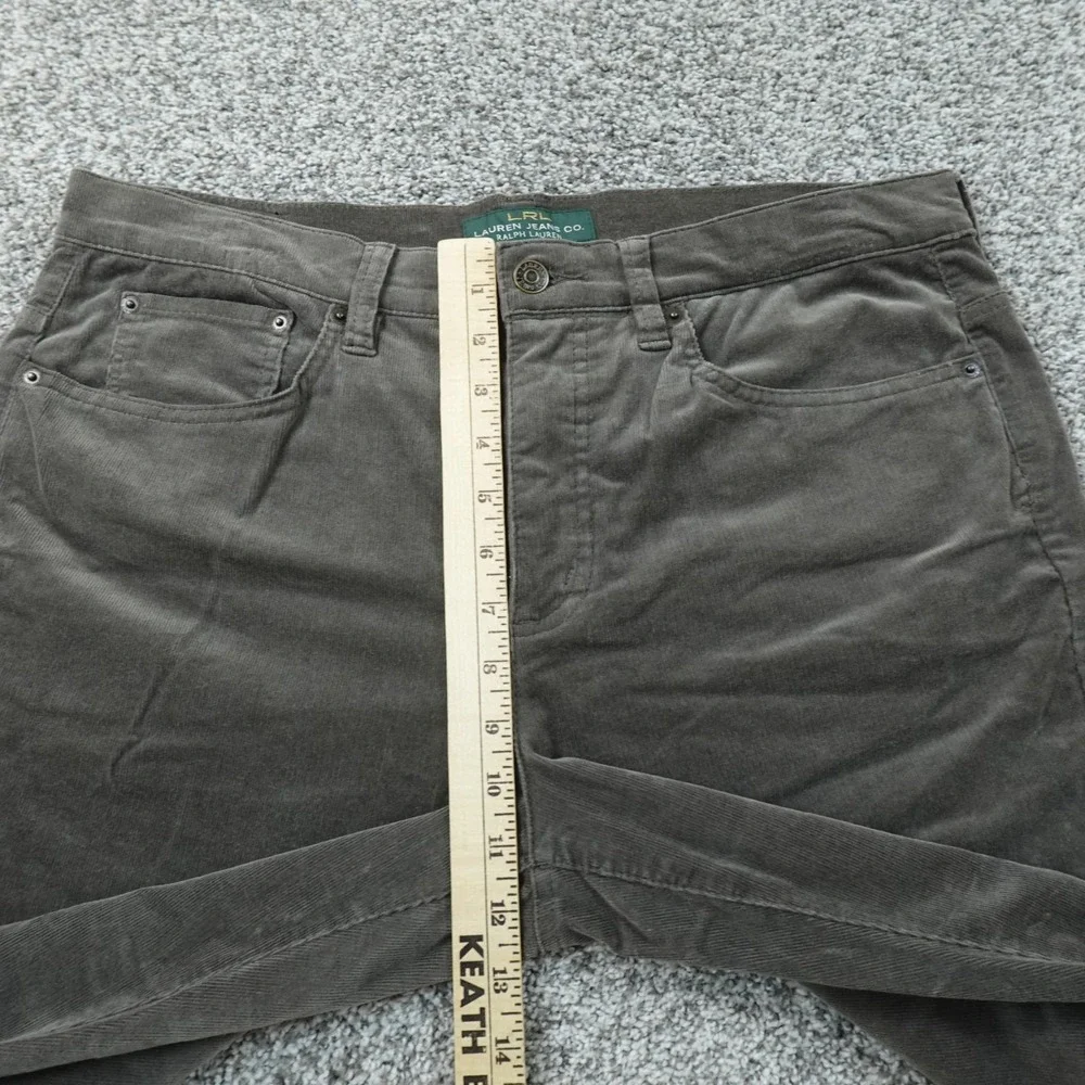 Ralph Lauren Pants Womens 12 Brown Corduroy Classic Boot Cut High Rise Stretch